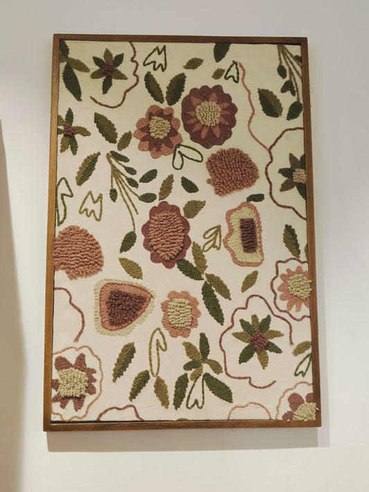 Handwoven Wall Frame – Vintage Garden