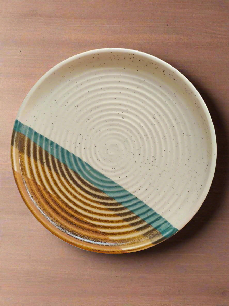 Earth & Ocean Spiral Ceramic Plate