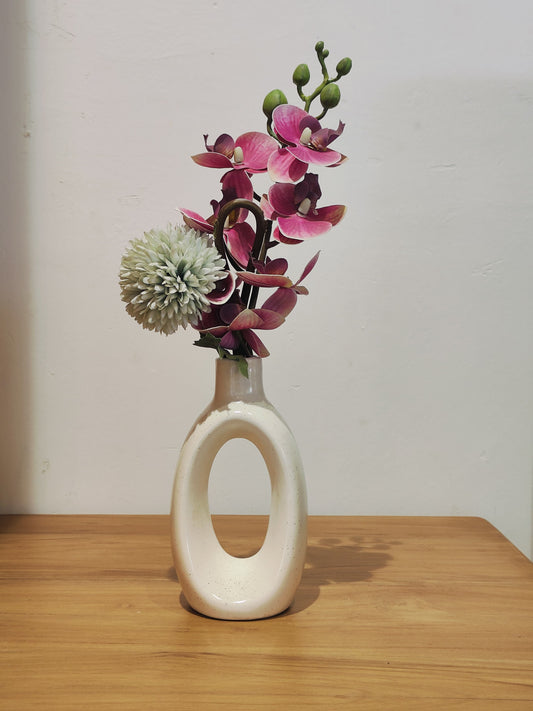Ceramic Ring Bottle Vase