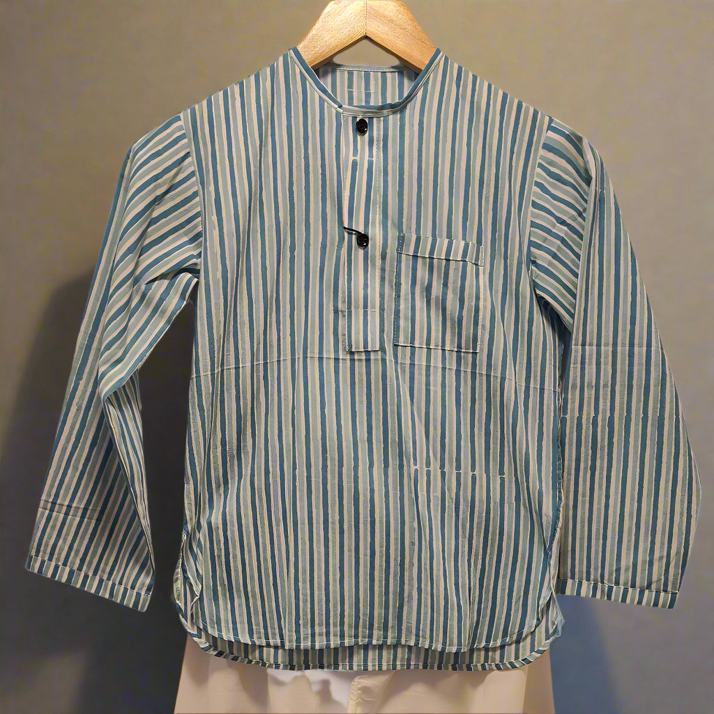 KIDS LOUNGEWEAR SET BLUE STRIPES