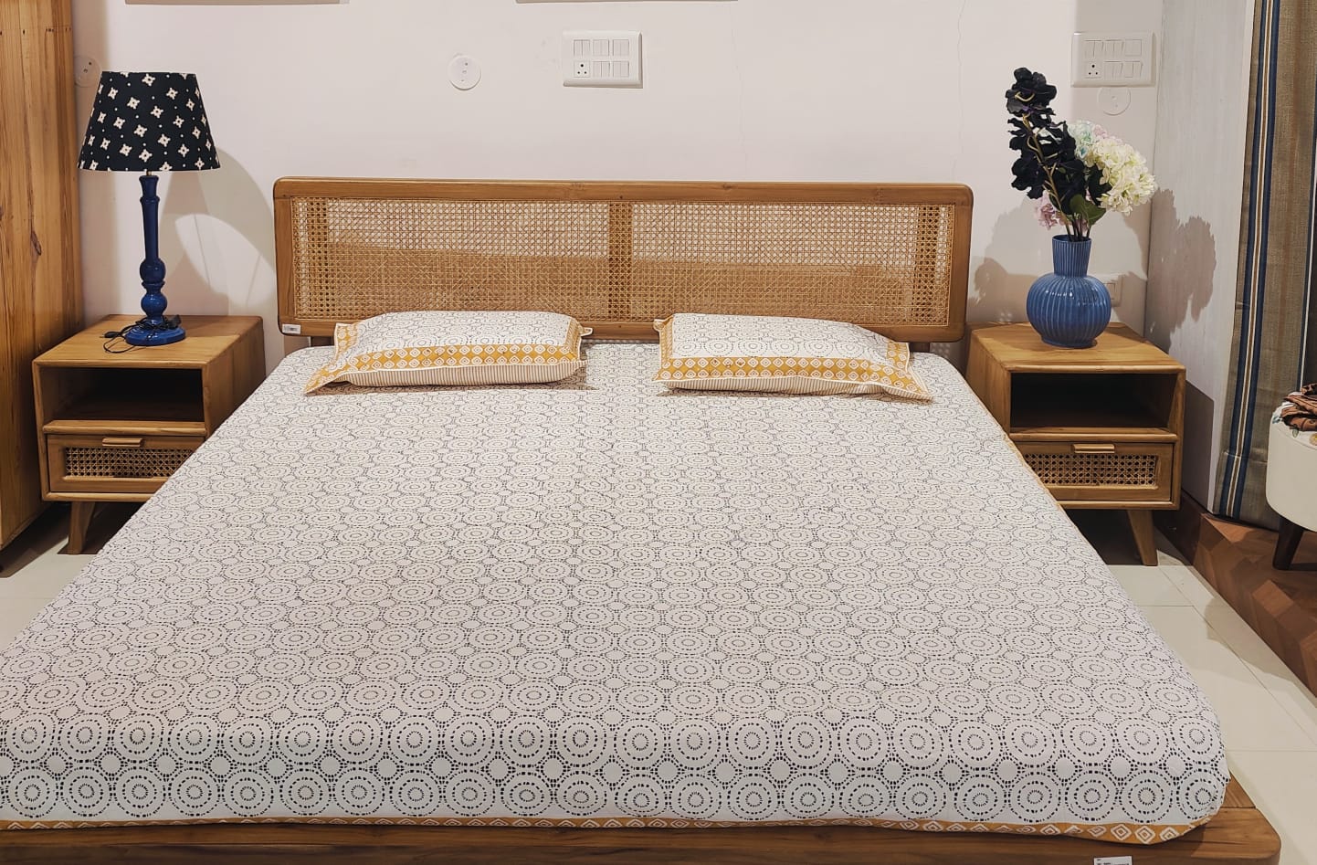 Cotton fitted Bedsheet Set