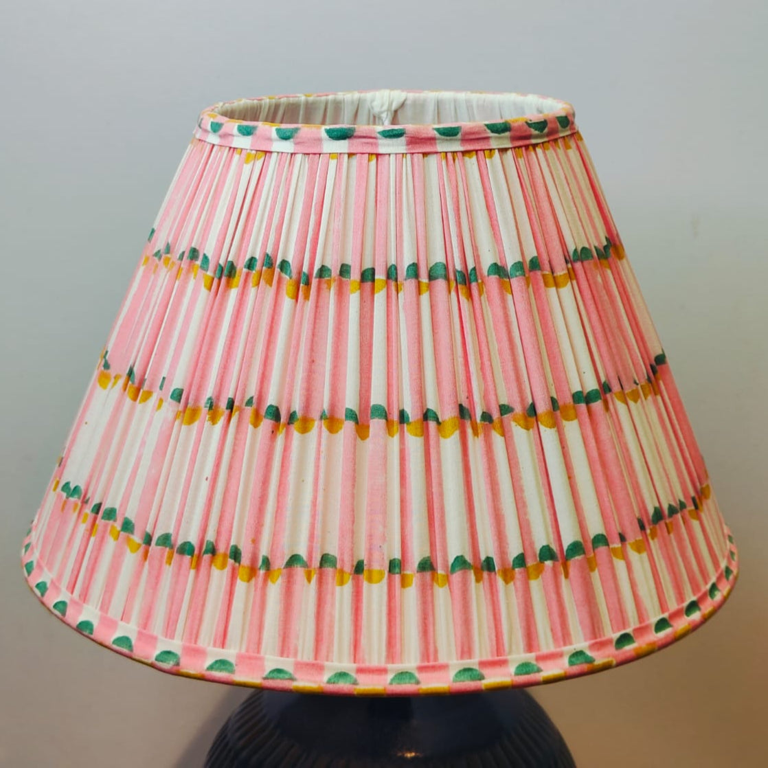 🌸 Blush Bloom Pleated Lampshade