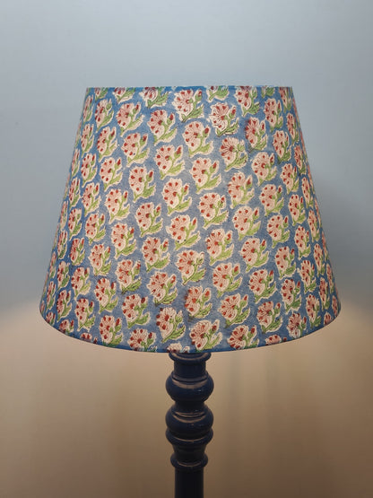BLOCKPRINTED LAMP SHADE -LOTUS