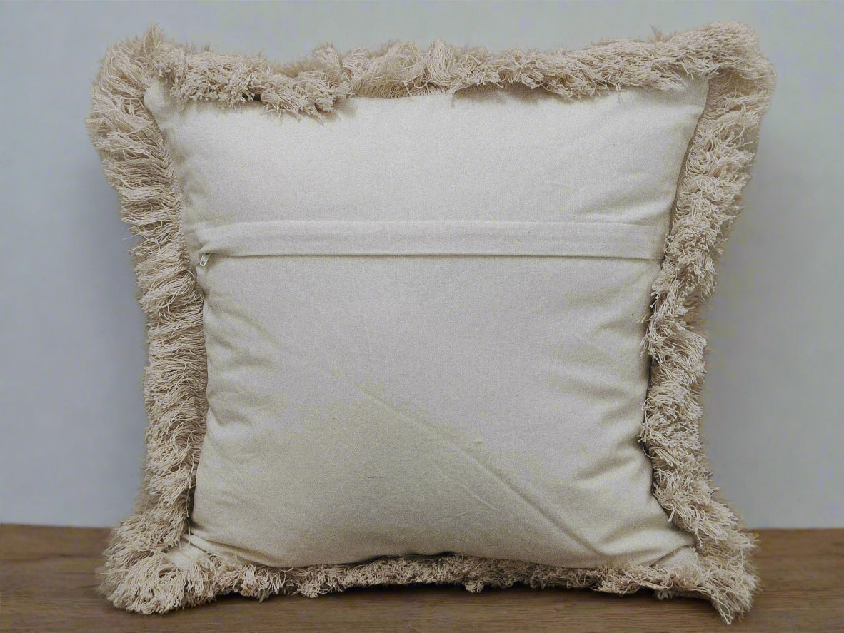 IVORY WHITE TUFTED CUSHION COVER