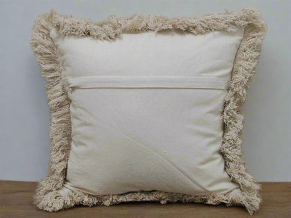 IVORY WHITE TUFTED CUSHION COVER