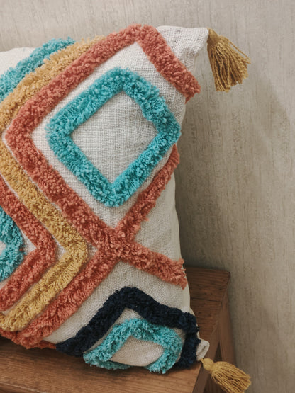 MULTICOLOR TUFTED CUSHION COVER