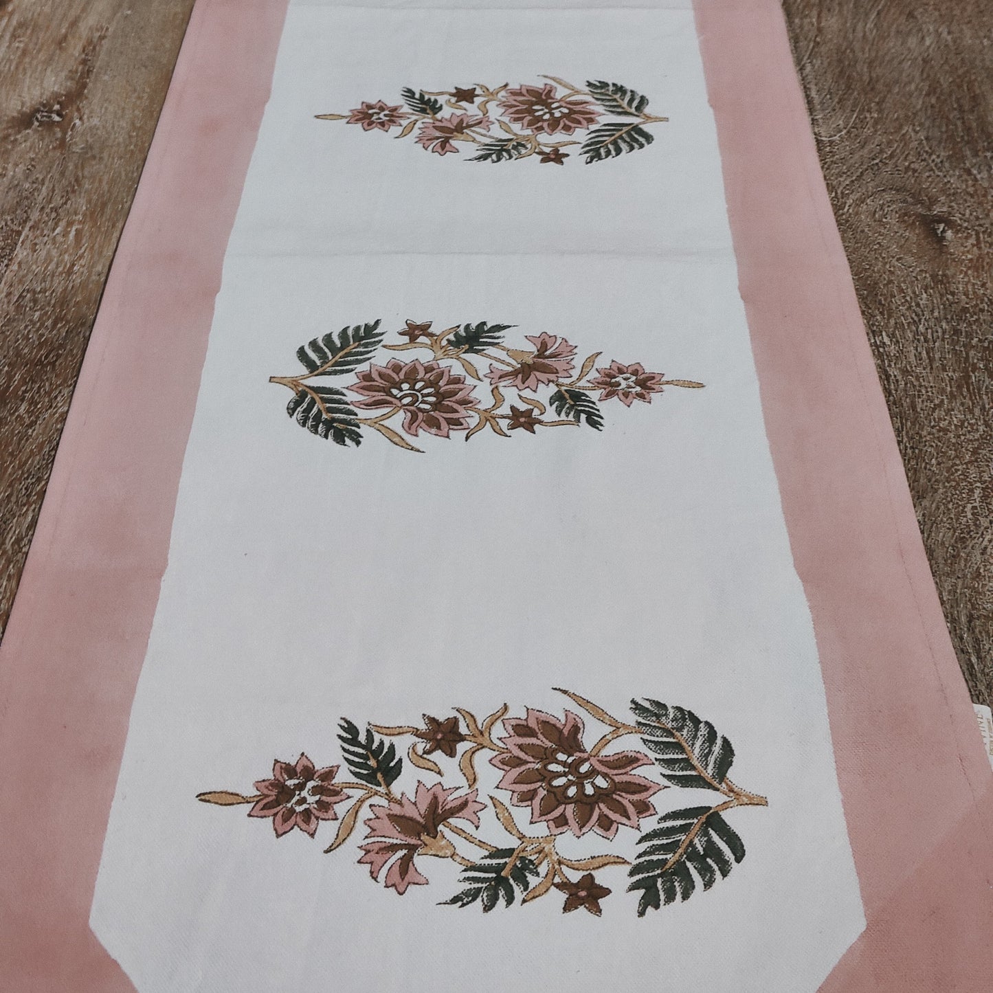 TABLE RUNNER BLOCKPRINTED GULMOHAR