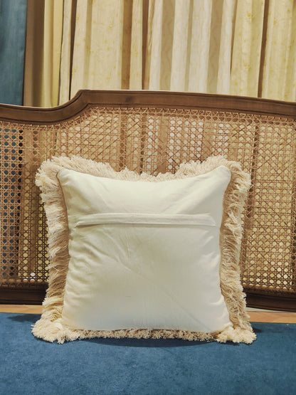 Ivory White Tufted Cushion Cover