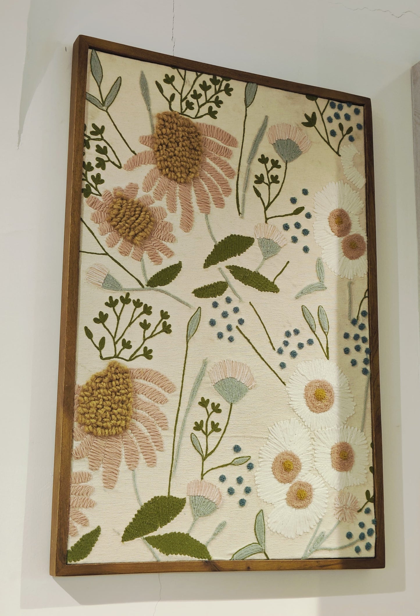 Wild Garden Embroidered Wall Art