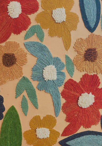 Handwoven Floral Wall Frame – Bloom Burst