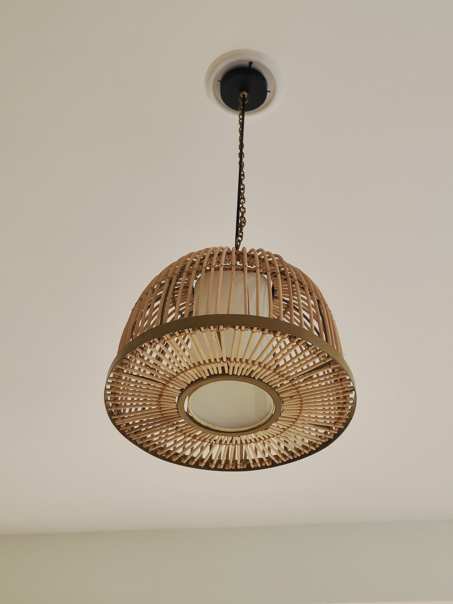 Dome Rattan Pendant Light