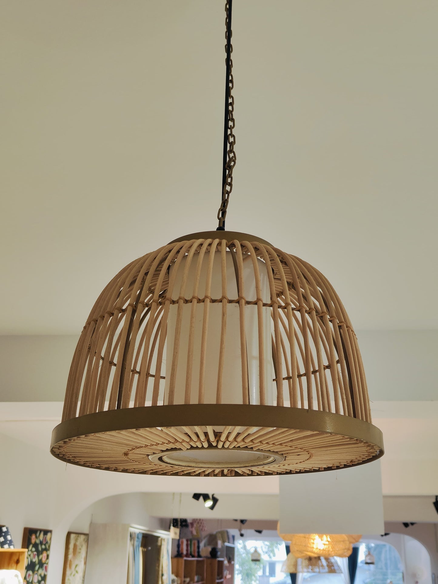 Dome Rattan Pendant Light