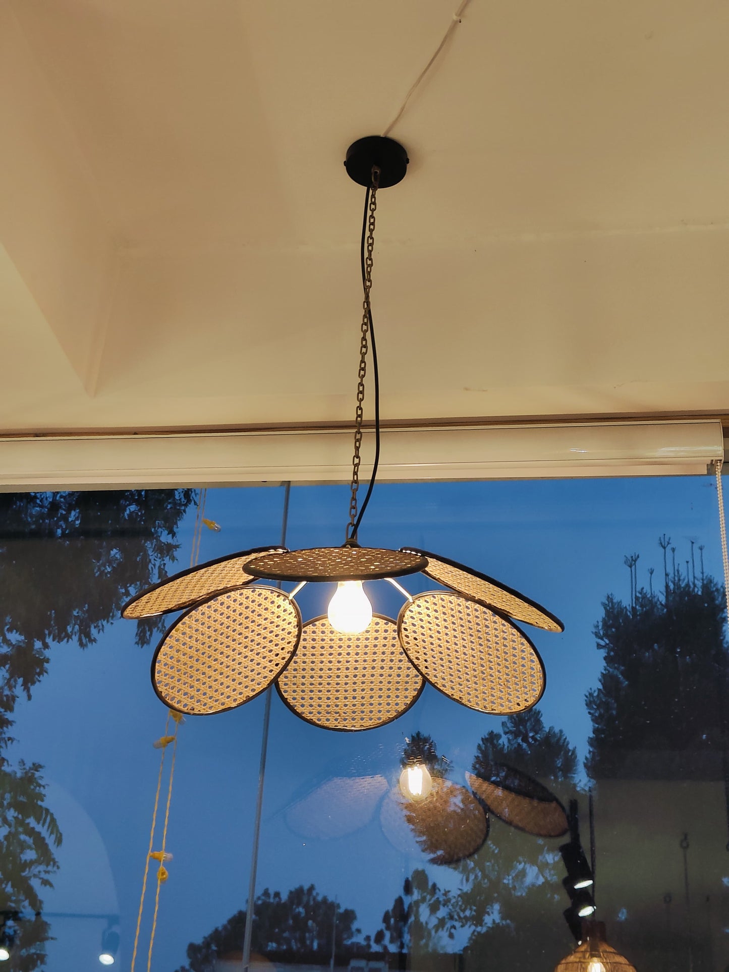 Petal Rattan Pendant Light