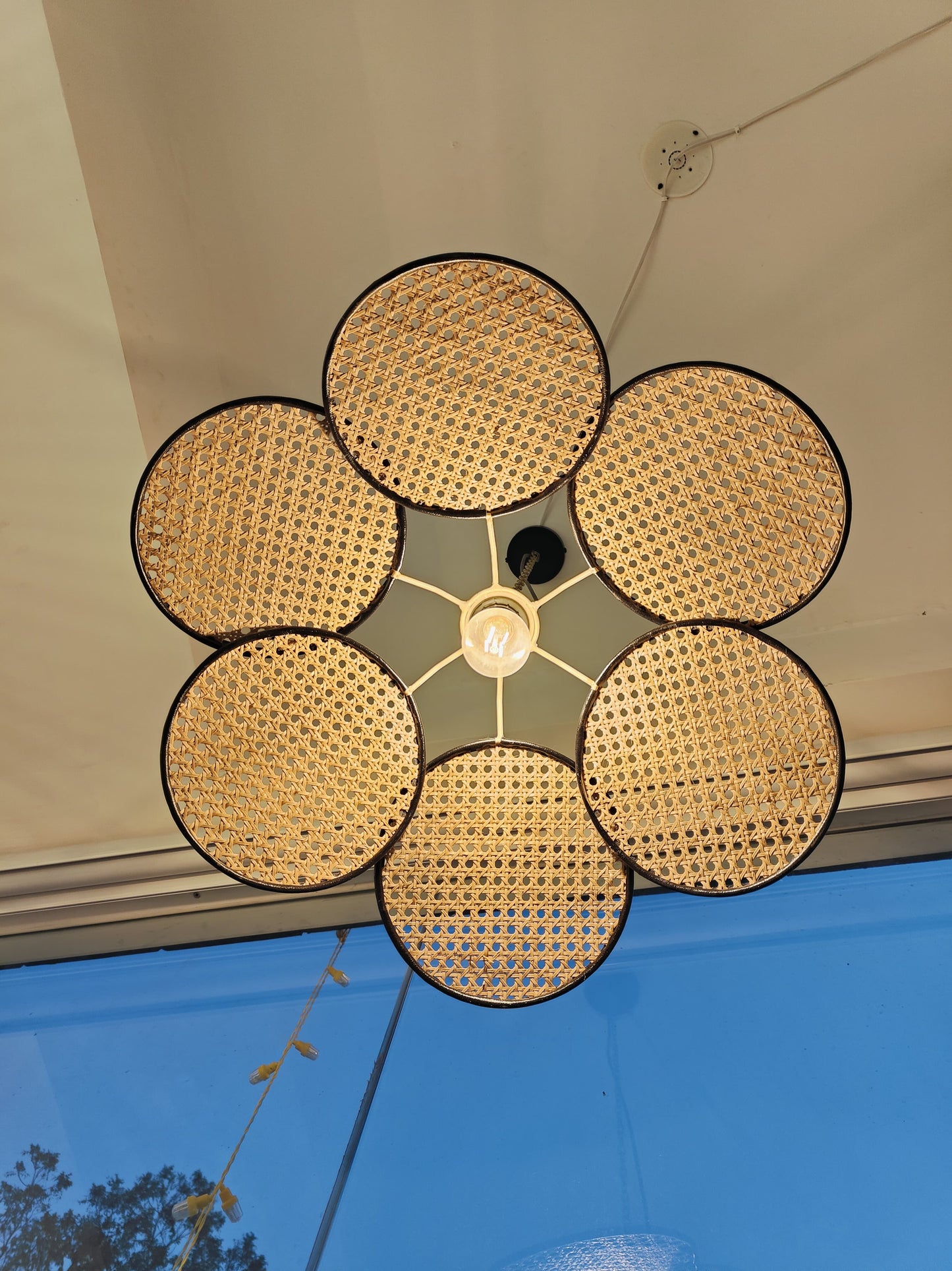 Petal Rattan Pendant Light