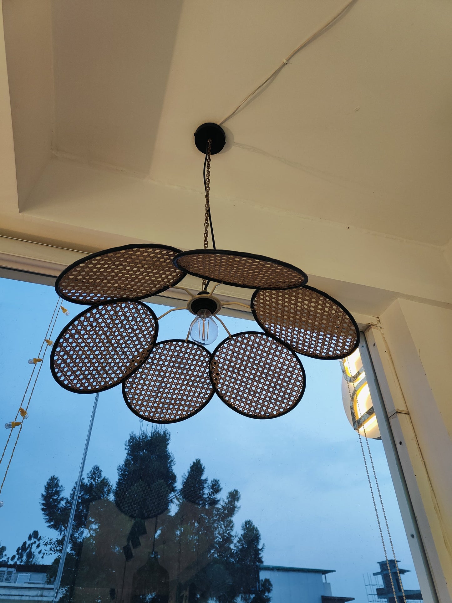 Petal Rattan Pendant Light
