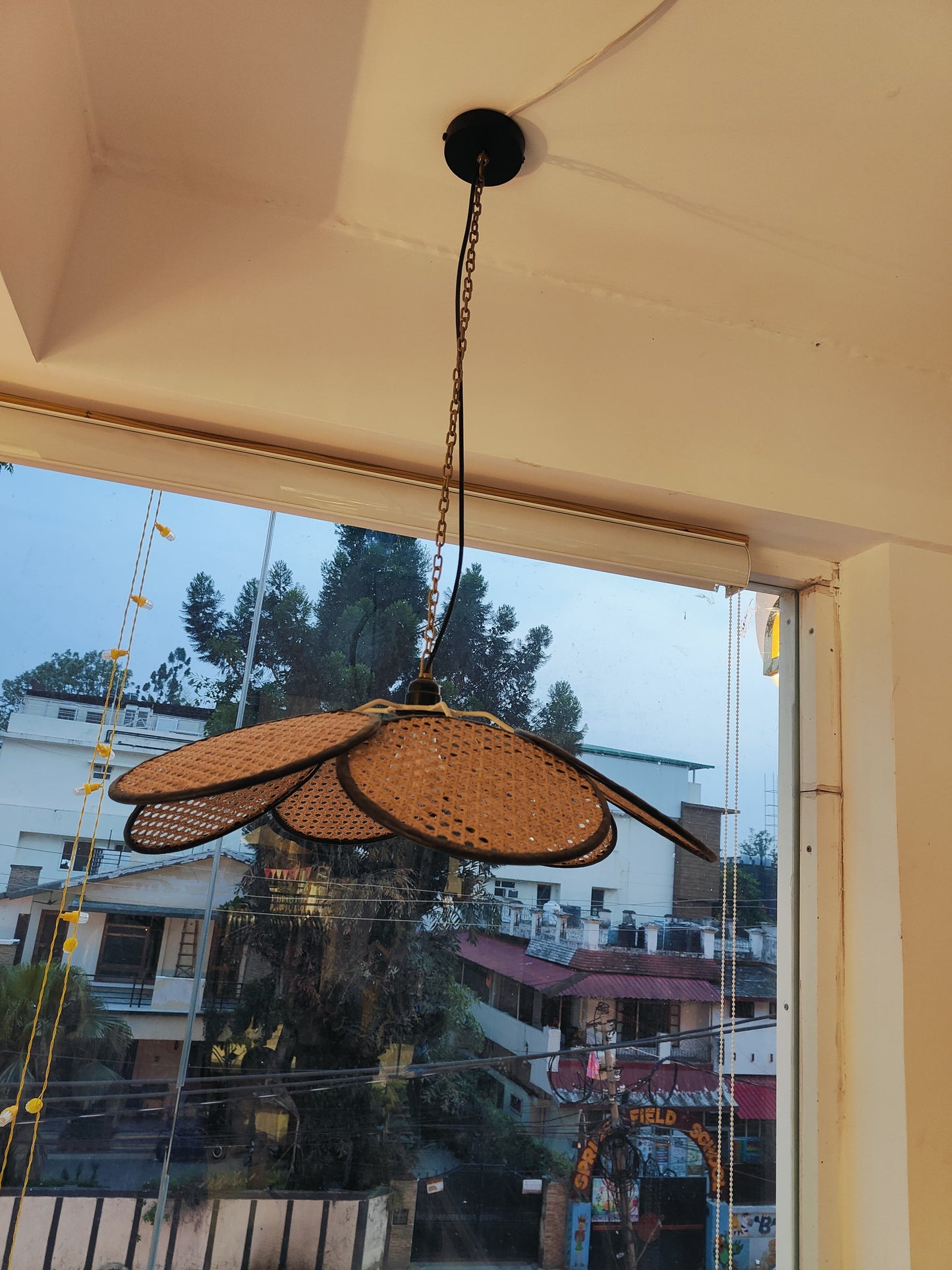 Petal Rattan Pendant Light