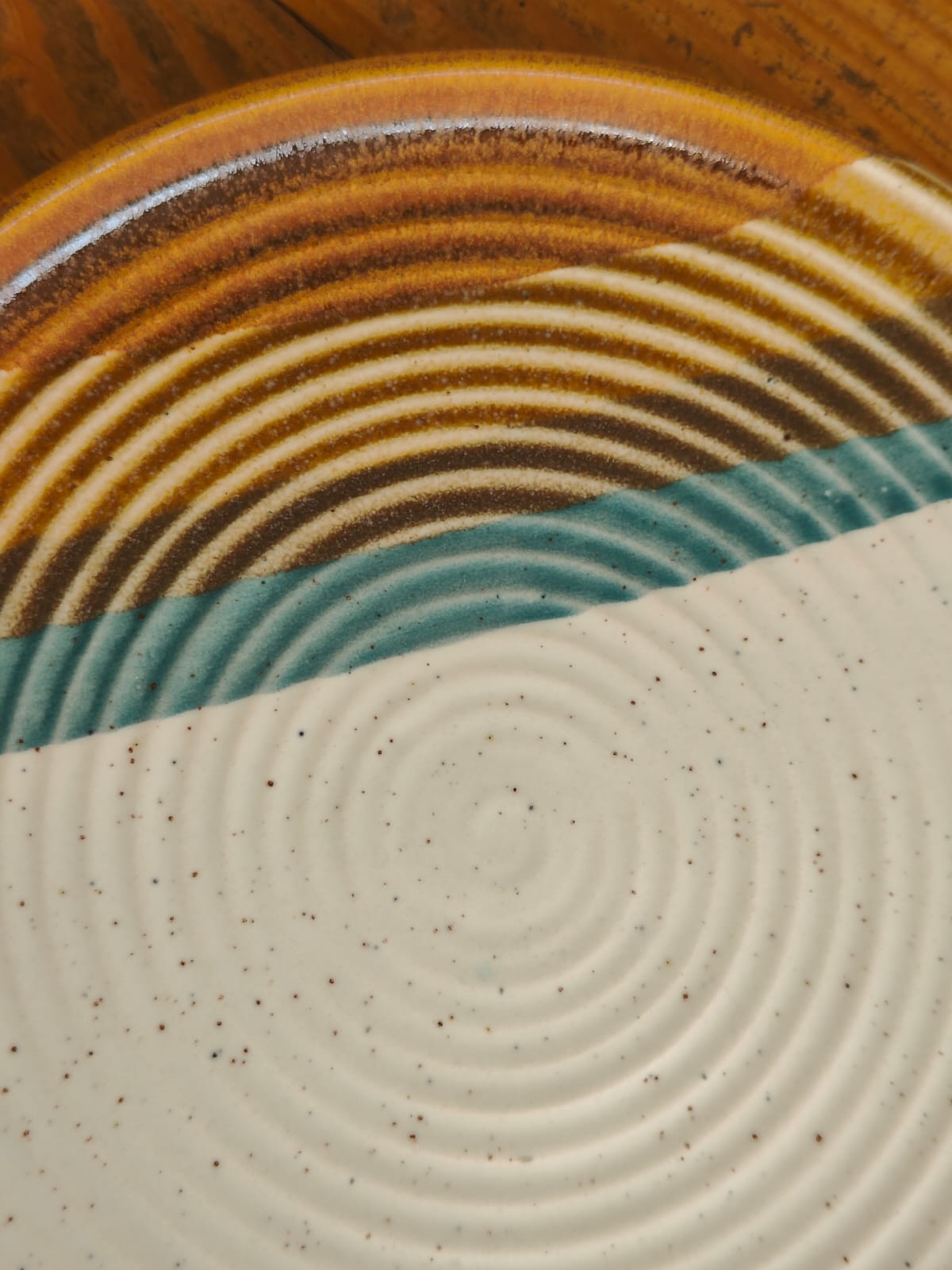 Earth & Ocean Spiral Ceramic Plate
