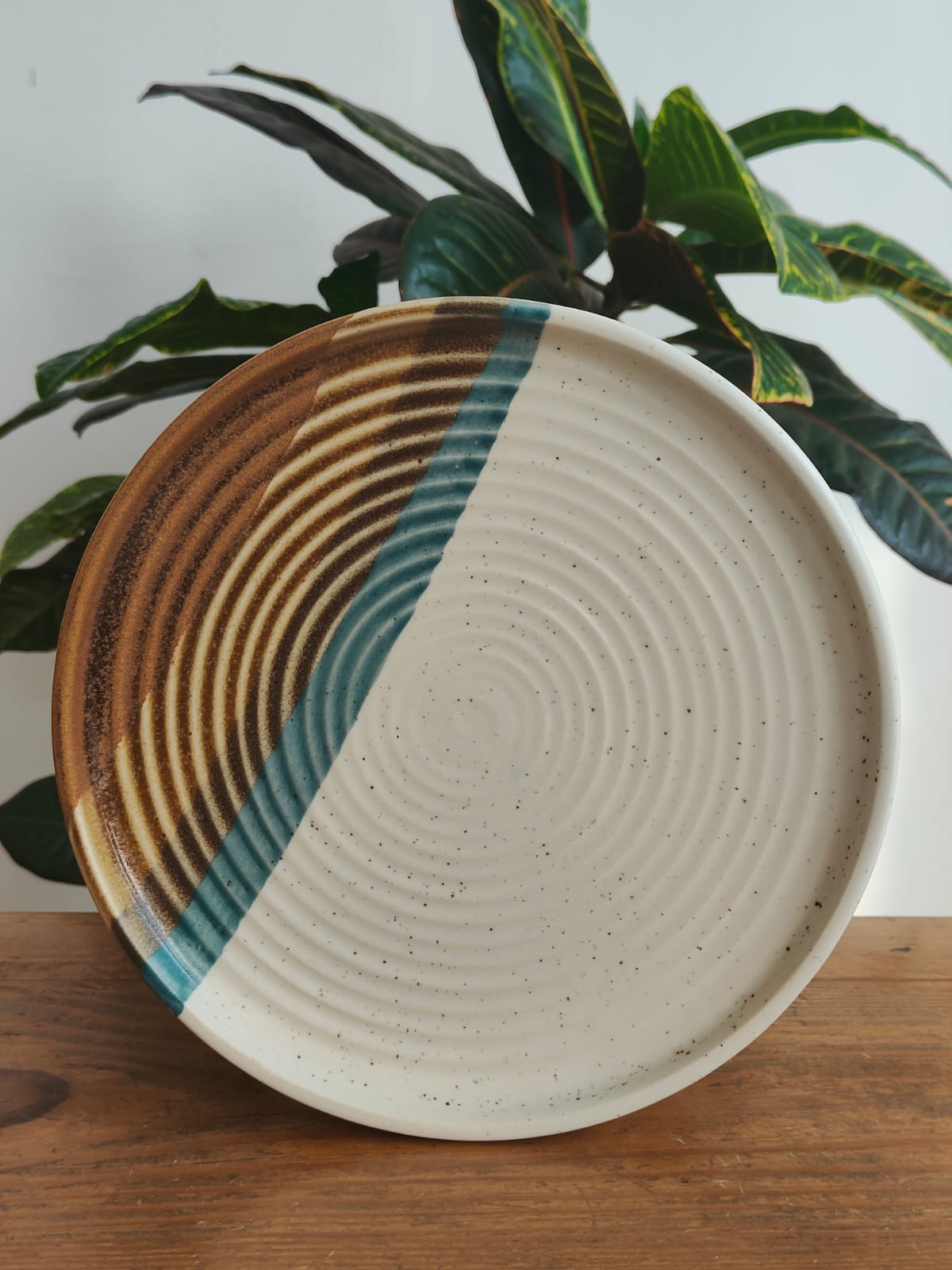 Earth & Ocean Spiral Ceramic Plate