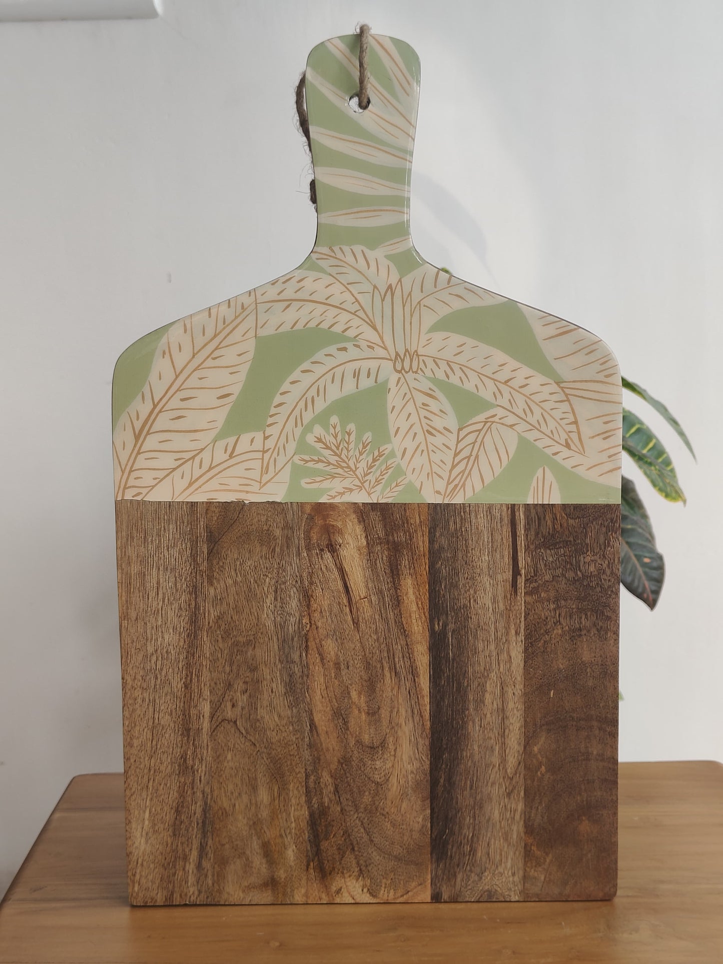 Botanical Breeze Wooden Serving Board