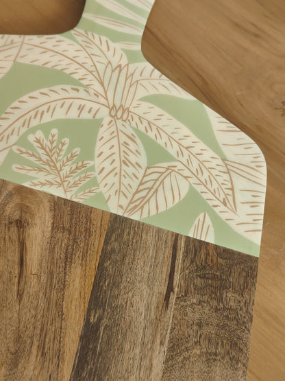 Botanical Breeze Wooden Serving Board