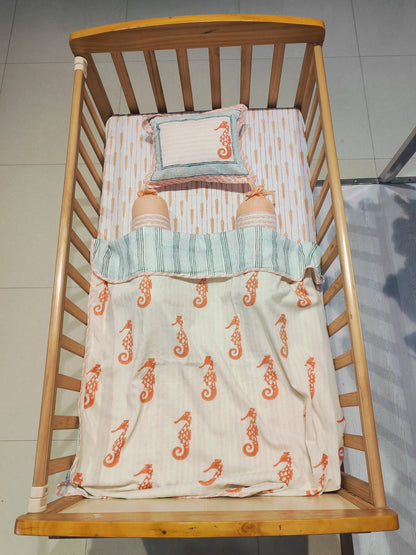 Seahorse Dreams Baby Bedding Set – 5 Pieces