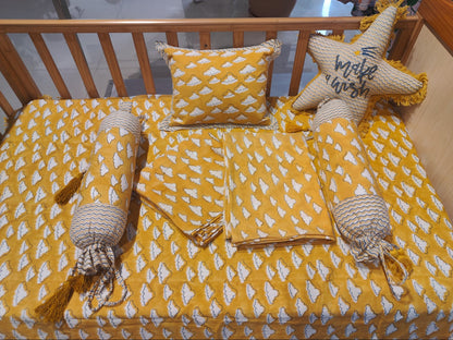 Yellow Cloud Baby Bedding Set