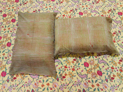 Vibrant Yellow Hand Block Printed Cotton Bedsheet Set
