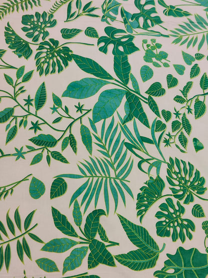 Tropical Leaf Cotton Bedsheet Set