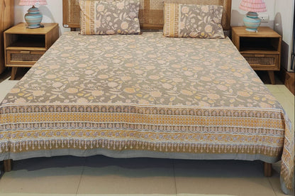 Elegant Floral  Cotton Bedsheet Set