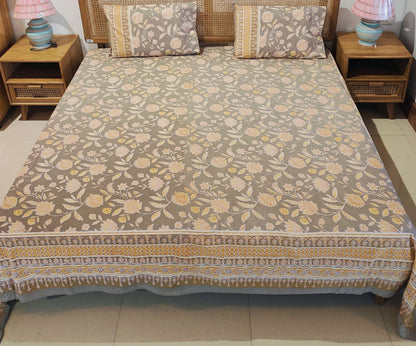 Elegant Floral  Cotton Bedsheet Set