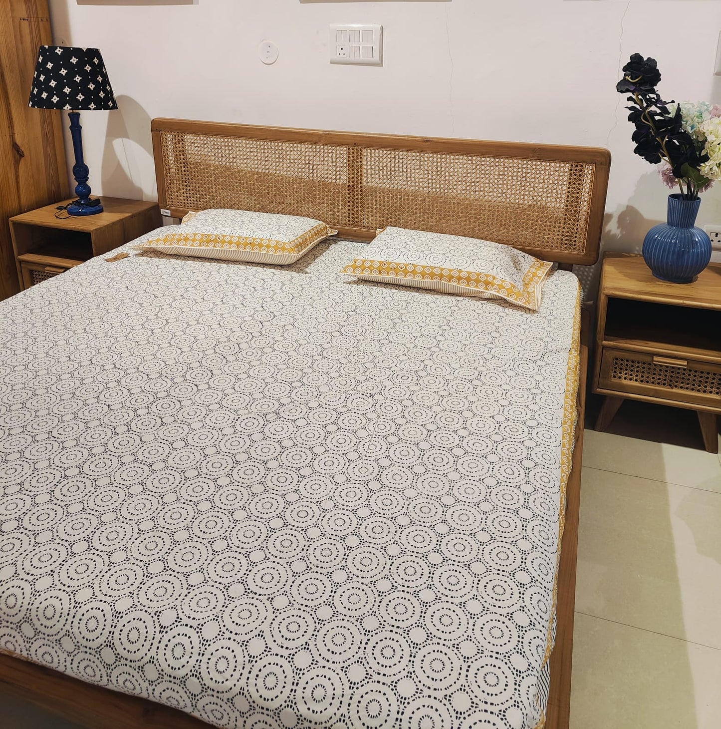 Cotton fitted Bedsheet Set