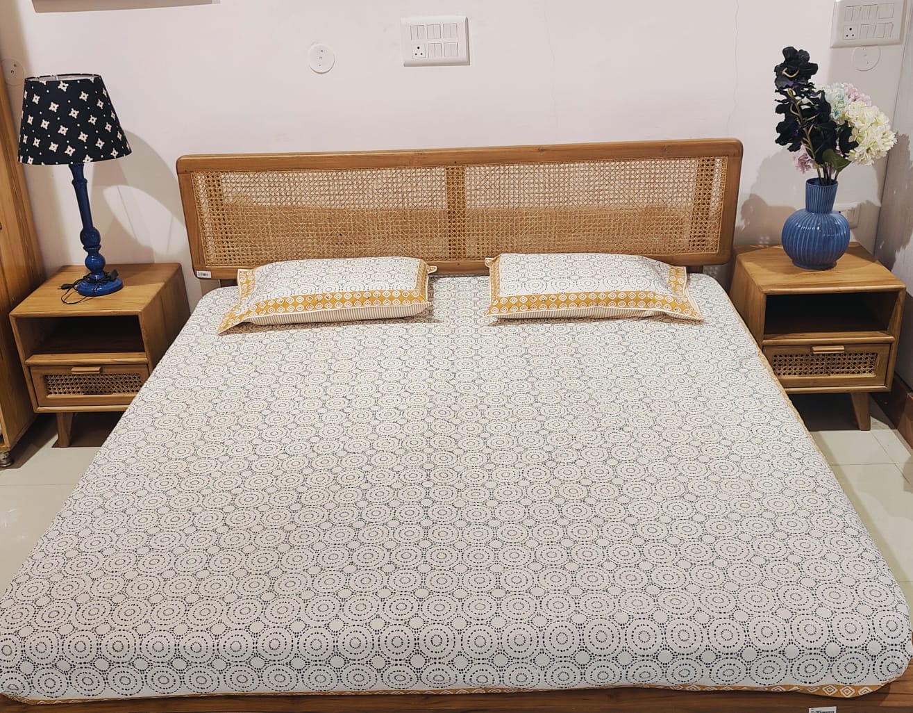 Cotton fitted Bedsheet Set
