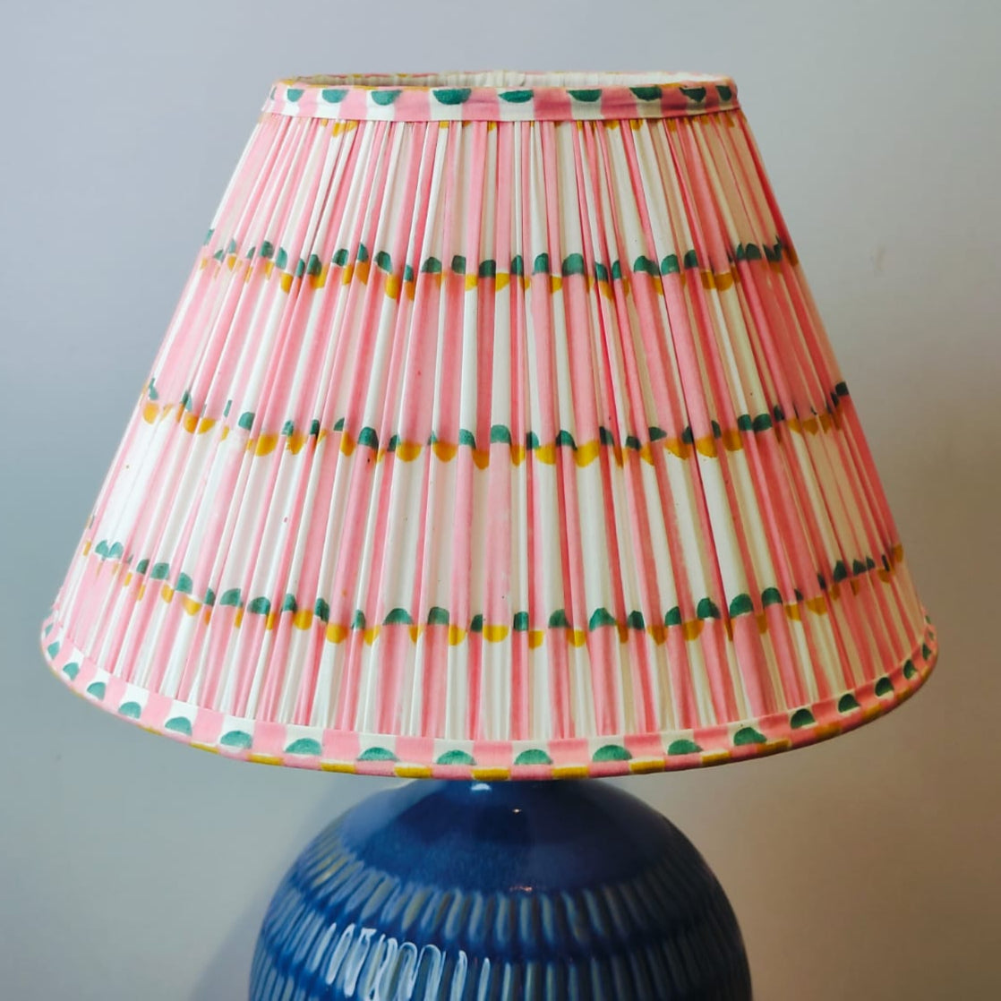 🌸 Blush Bloom Pleated Lampshade