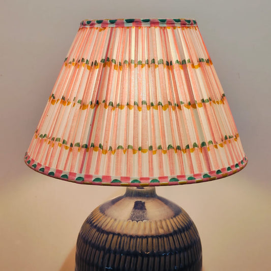 🌸 Blush Bloom Pleated Lampshade