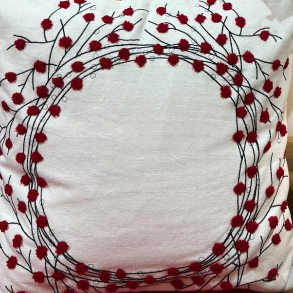 Red Flower Cushion Cover