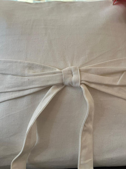 Bow White Cushion Cover