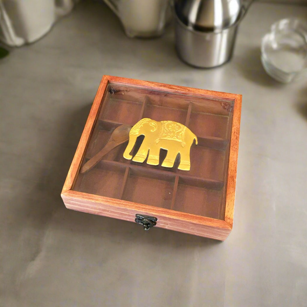 Condinment Wooden Box - Elephent