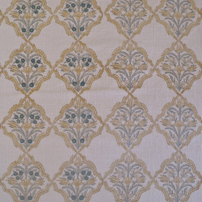 Moroccan Block Printed Cotton Bedcover-Yellow