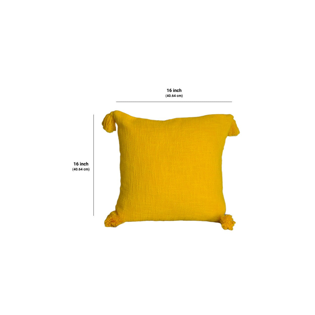 Slub Cotton Solid Mustard Cushion Cover