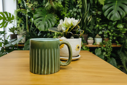 Green cutting mugs