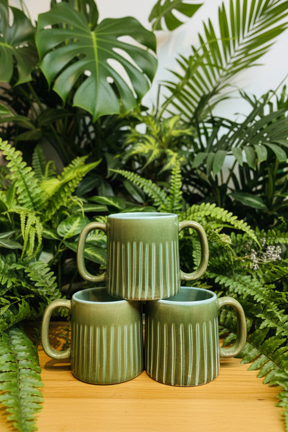 Green cutting mugs