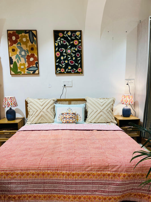 Hand Block Print Ac Quilt double bed