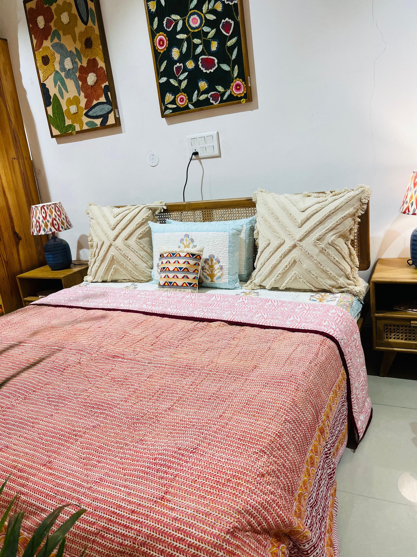 Hand Block Print Ac Quilt double bed