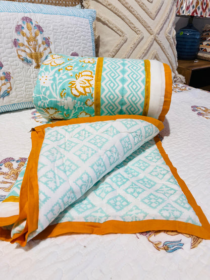 Hand Block Print Ac Quilt single
