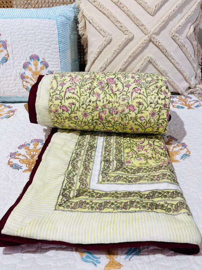 Hand Block Print Ac Quilt single