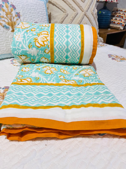 Hand Block Print Ac Quilt single