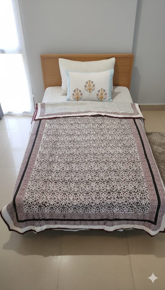 Hand Block Print Ac Quilt single