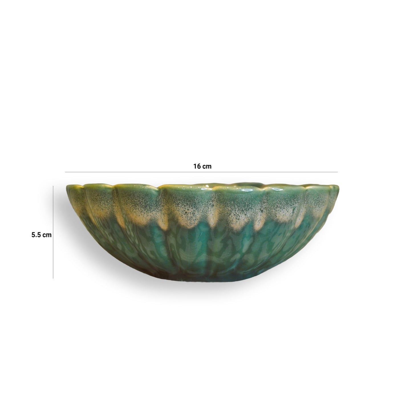 Amalfee Ceramic Serving Bowl-Peacock Peach