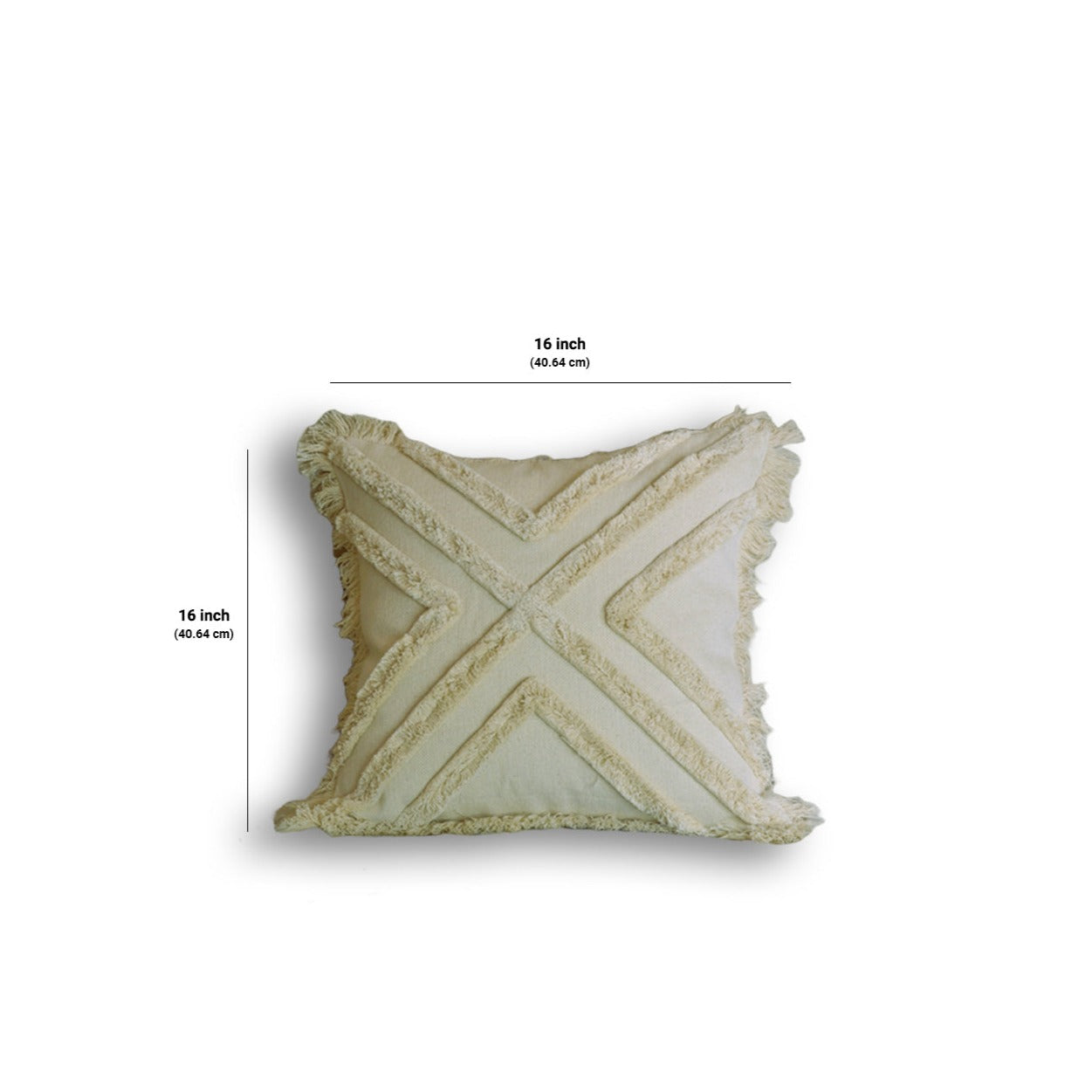 Tufted Cushion Cover- Ivory White