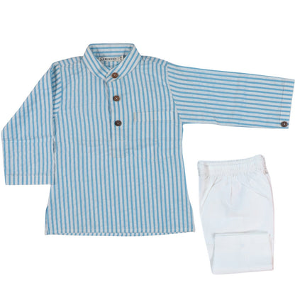 Blue Stripes Kurta Pyjama